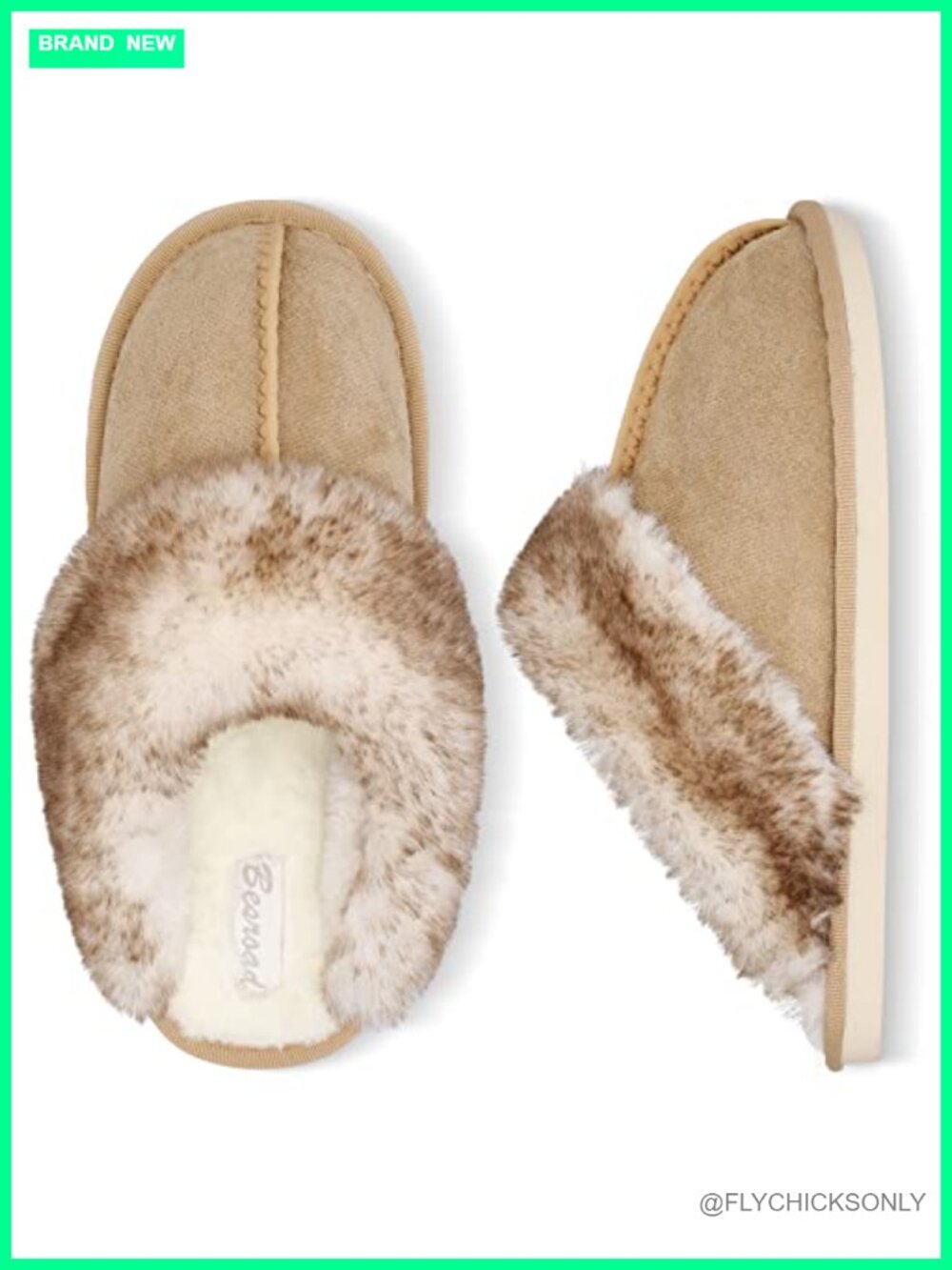 Winter Fuzzy House Slippers Plush Faux Fur Fluffy Flats Warm Slide Shoes